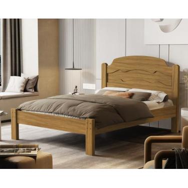 Imagem de Cama De Casal em Madeira MDF Iris Reforçada Estilo Moderno Para Quarto