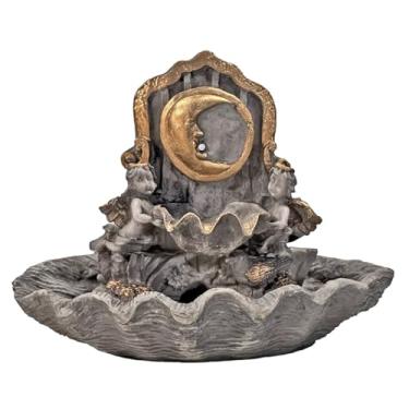 Imagem de Fonte D'água Da Lua Decorativa Relaxante Resina Bivolt 29cm