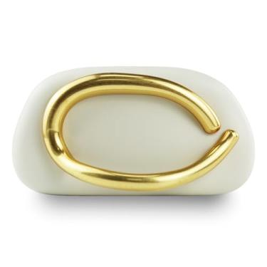 Imagem de Bolsas femininas de acrílico para noite de luxo, bolsa clutch vintage de metal para casamento, formatura, 2 bege