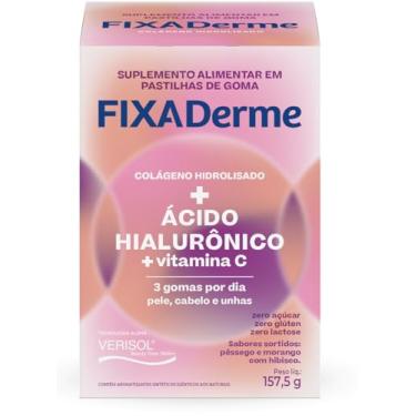 Imagem de Eurofarma Fixaderme Hialurônico Em Gomas Mastigáveis - Caixa C/ 15 Sachês