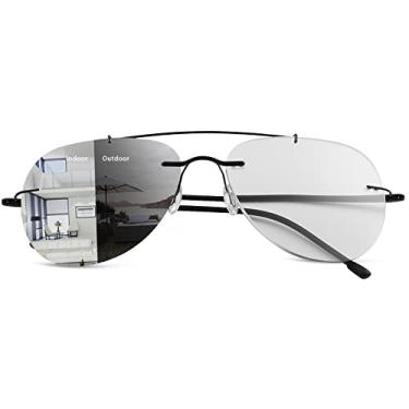 Imagem de YIMI Óculos De Leitura Fotocrômicos Progressivos Multifocais Para Homens E Mulheres, Leves Com Proteção Uv400 Contra Luz Azul Computador (Preto, 3,50, Multiplicador_X)