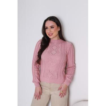 Imagem de Blusa Feminina De Modal Manga Longa Inverno Texturizado - Via Moderna 