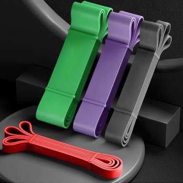 Imagem de Kit Super Band 4 Intensidades Elásticos para Treino, Kit Super Band, 4 Intensidades Elasticos Treino