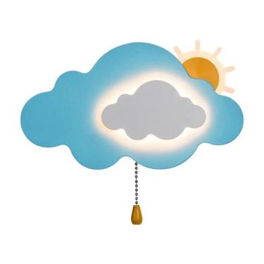 Imagem de Arandela Infantil Nuvem Azul 26cm Led 14W 3 em 1 Bivolt LA1043 Delis