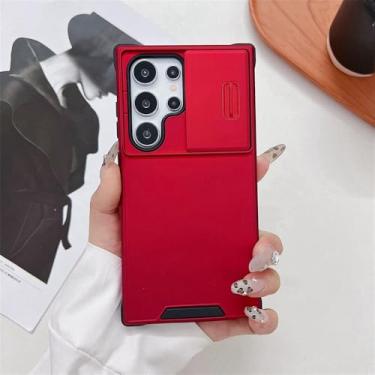 Imagem de Capa de proteção para câmera deslizante para Samsung Galaxy S25 S24 S23 Ultra S22 S21 s25 Plus Note20 A53 A33 A52 A32 A13 A14, vermelha, para Samsung S24Ultra