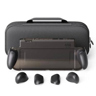 Imagem de SAVAGE RAVEN by Skull & Co. GripCase Bundle for Nintendo Switch 2: Dockable Soft Protective Case with Replaceable Grips [to fit All Hands Sizes], with Hard Shell Huge Storage Carrying Case, Black