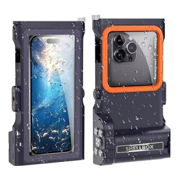 Imagem de Nowvnvuy Capa à prova d'água para controle Bluetooth de mergulho com snorkel e mergulho – Compatível com iPhone 16/15/14 Samsung Galaxy S25/24/23 Smartphone, foto e filmagem de celular subaquático