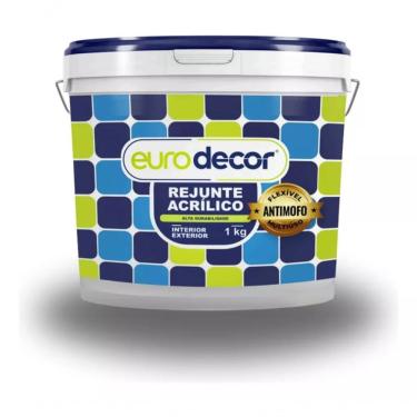 Imagem de Rejunte Acrílico Palha Eurodecor 1kg Pronto P- Uso Premium.