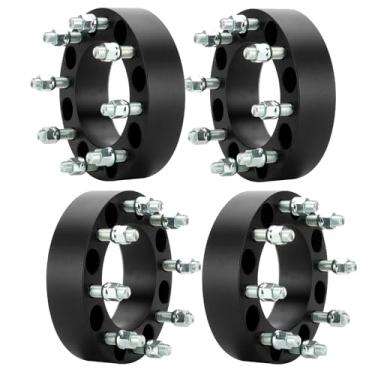 Imagem de 4 espaçadores de roda 2WD 4WD 6x135 5.1 cm com furo de cubo de 87,1 mm M14x2 pinos para Ford F-150 2004-2014, Expedição 2003-2014, Lincoln Navigator, Lincoln Mark LT 2005-2014, 50,8 mm de espessura 6