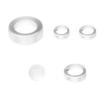 Imagem de KUJOOY Para Ford Bronco Sport 2021 2022 2023 2024 2025 ar condicionado AC botão tampa botão acabamento acessórios interiores (prata, Bronco Sport 2025 Up)