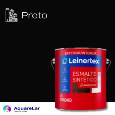 Imagem de Esmalte Sintético Leinertex Brilhante 3,6L, PRETO, 3,6L