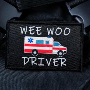 Imagem de Patch de moral engraçado para motorista de bombeiros - Patch tático de ambulância para equipamentos militares, mochilas, bonés de beisebol de operador, porta-placas e coletes - adesivos de moral