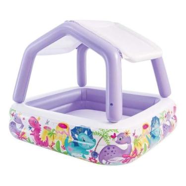 Imagem de Piscina Inflável Infantil Lazer Cobertura Removível 295l Intex