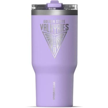 Imagem de Hydrapeak Copo WNBA oficialmente licenciado Golden State Valkyries 740 ml com tampa de canudo e gole, compatível com porta-copos, copo isolado à prova de vazamento