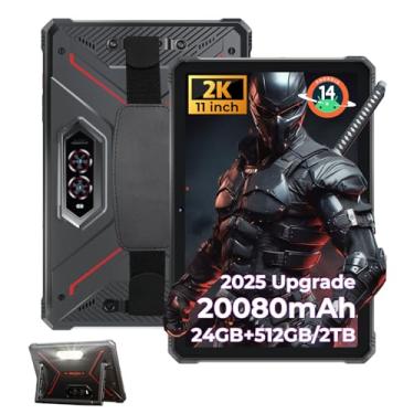 Imagem de HOTWAV R9 Plus Tablet robusto 11 polegadas Android 14 Tablets, tablet impermeável 20080mAh, 2K 24GB + 512GB/2TB TF Work Tablets, 64MP + 16MP Octa-Core IP68&IP69K/4G Dual SIM/5G WiFi/Face ID/GPS/OTG