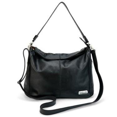 Imagem de Bolsa Feminina Sacola Média Couro Legitimo Road Seven Hobo, Preto, Úni