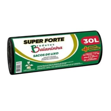 Imagem de Saco para Lixo em Rolo 30L Preto BAIANINHA pct c/50un