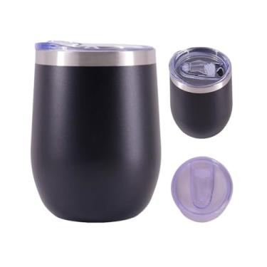 Imagem de Copo Térmico para Cerveja, 350mL, Isolamento por 4 Horas Gelado (Preto)