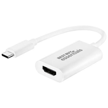 Imagem de Best Buy essentials Cabo HDMI de 1,8 m, 4K Ultra HD, alta velocidade, banhado a ouro, componentes de áudio/vídeo para TV, jogos, Blu-Ray e Home Theater - Qualidade premium (adaptador USB-C para HDMI