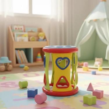 Imagem de Brinquedo Cilindro Mágico Didático Educativo Pica Pau