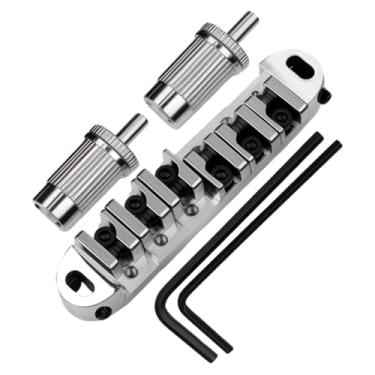 Imagem de DIAO79NI Guitarra elétrica Tune-o-matic Brass Roller Saddle Bridge para Les Paul/SG (cromado)