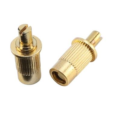 Imagem de OVSAL Pinos de ponte para guitarra elétrica, âncoras M8, parafusos e buchas de montagem de rosca métrica compatíveis com peças de substituição de pontes de guitarra elétrica Les Paul Lp estilo Ep ouro