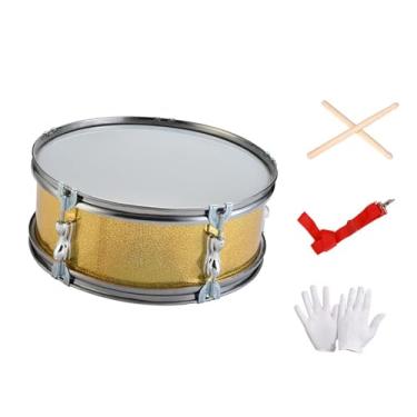 Imagem de Fenteer Caixa de marcha de 35 cm, som único, tambor de prática multifuncional com alça de transporte, Dourado