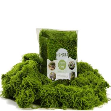 Imagem de USMOLA Musgo falso de 100 ml para plantas internas – musgo artificial para mesas centrais, jardins de fadas, terrários – grama sintética realista para decoração de festa de casamento e Natal (verde