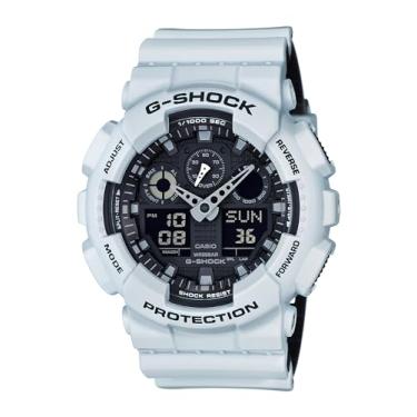 Imagem de Casio Relógio masculino GA-100 XL Series G-Shock Quartz 200M WR resistente a choques, Espuma branca, Movimento de quartzo