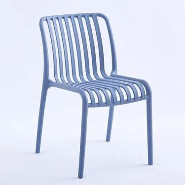 Imagem de Kit 4 Cadeira Sem Braço Milão Cozinha Moderna Confortável (Azul)