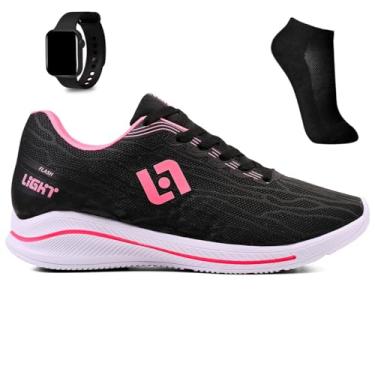 Imagem de Kit Tenis Esportivo Masculino Feminino Adulto Academia Treino Caminhada + Meia e Relogio