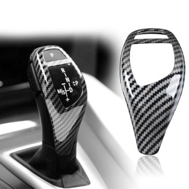 Imagem de NHHEO Capa de alavanca de mudança de marchas de carro acessórios de fibra de carbono para BMW F06 F07 F10 F20 F22 F30 F32 F34 X3 X4 X5 X6 Protetor de acabamento interior 1 2 3 4 5 Series GT (2010-2019