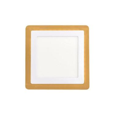 Imagem de Plafon Led Dual Color 12W+4W Embutir Quadrado