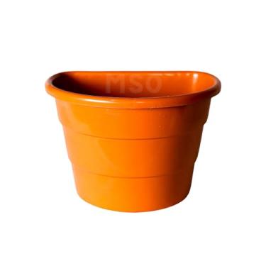 Imagem de 5 Vasos Plastico De Parede Jardim Vertical 3 Litros decoração externa (LARANJA)