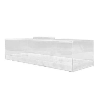 Imagem de GLOGLOW Caixa de Bolo/outra Bandeja de Bolo de Embalagem, Portador de Sobremesa Pastralhe que Serve Bandeja de de de Com Tampa Clara Textura de Mármore Branco para Festa de Acrílica Retangular de