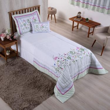 Imagem de Kit Edredom Cobertor Solteiro Menina Girl Enxoval Infantil Juvenil 4 Peças 300 fios Estampado
