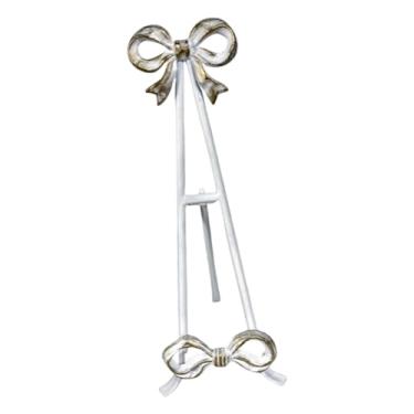 Imagem de oshhni Organizador de suporte de ferro para livros de receitas, versátil, resistente e fácil de montar, 12x14x39,5 cm para casa com design de arco,