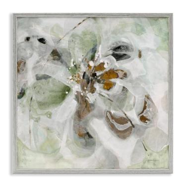 Imagem de Stupell Industries Arte giclée emoldurada cinza de abstração neutra solene, design por Liz Jardine, 43 x 43 cm