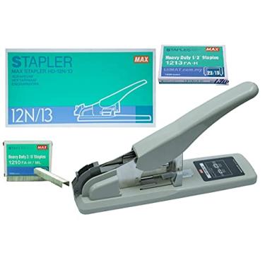 Imagem de Grampeador Max Heavy Duty 12N/13 até 110 folhas de papel com 2 caixas de grampos (1210 e 1213)