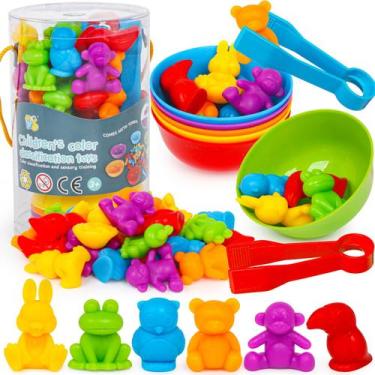 Imagem de Brinquedos de classificação de cores FQKIOMY para crianças de 1 a 3 co