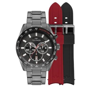 Imagem de Relógio Technos TS Carbon Grafite JS25BBS/T1A *Kit de pulseiras de bor