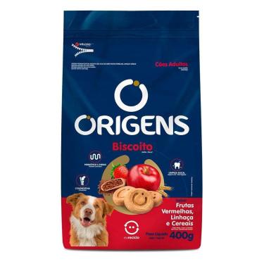 Imagem de Biscoito Origens Frutas Vermelhas, Linhaça e Cereais para Cães Adultos - 400 g