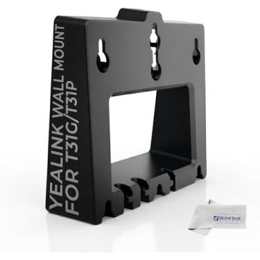 Imagem de Yealink Suporte de parede para telefones IP T33G, T34W e MP52, suporte seguro para escritórios, call centers, clínicas – construção durável, instalação rápida e fácil, espaço livre na mesa e organizar
