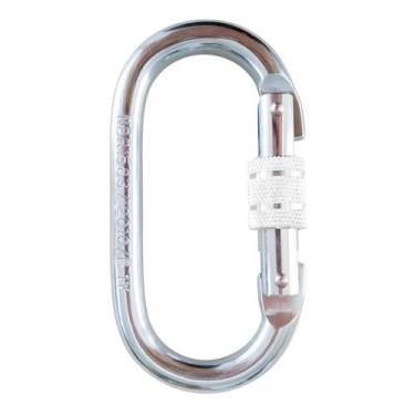 Imagem de Mosquetão De Aço Oval Fechamento em Rosca 23kN CP 5101 - CAMPER