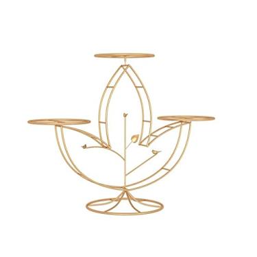 Imagem de Suporte de bolo, exibição de placa de bolo, giratório, suporte para bolo, biscoito, frutas, ferro forjado, criativo, multicamadas, suporte para bolos de casamento, aniversário, sobremesa, adereços de