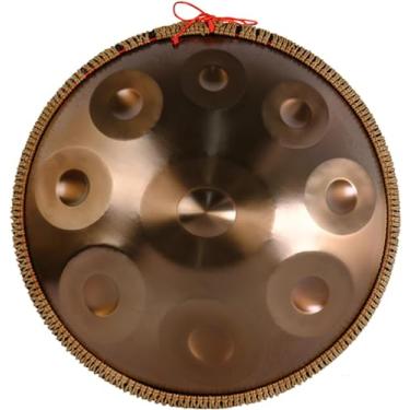 Imagem de Tambor De Mão, Conjuntos De Tambores De Aço 22 Polegadas 440hz/432hz Instrumentos De Percussão De Panela De Mão Com Bolsa De Transporte Para Adultos Desempenho Profissional, Gold, 22Inch 9Notes