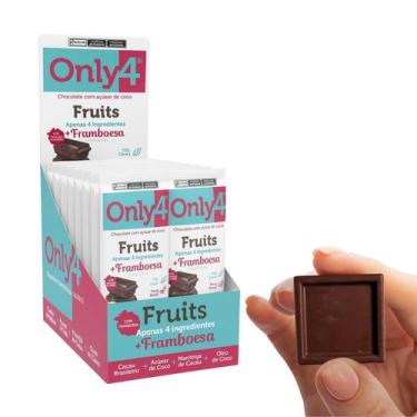 Imagem de Barra De Chocolate 70% Cacau Com Framboesa Only4 - Caixa 6 Unidades 70