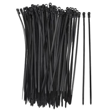 Imagem de Garosa Abraçadeira Com Furo para Parafuso, Gravata Preta de Plástico, Conjunto 100 para Armazenamento Doméstico e Organização de Garagem