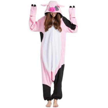 Imagem de Pijama DarkCom, fantasia de animais de Natal, cosplay, macacão de porc