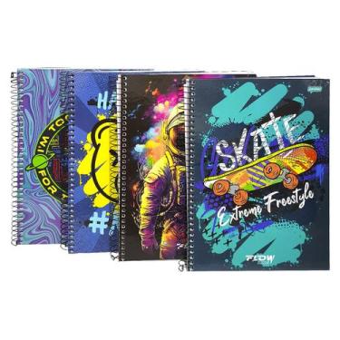 Imagem de Caderno 10 Materias Universitario 160 Folhas Flow 4 Unidades - Jandaia